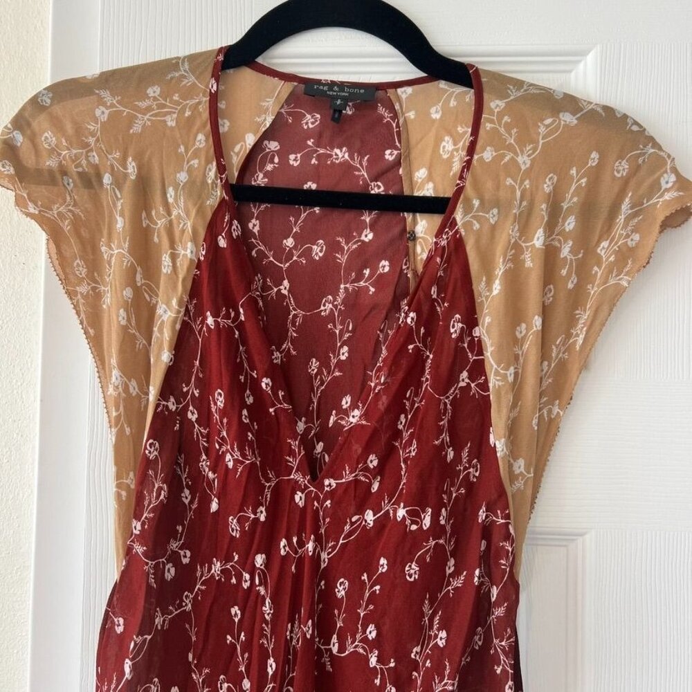 Rag & Bone Sam Patchwork Peasant Maxi Dress Size … - image 5